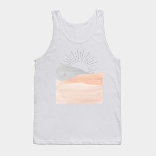 Abstract pink sunrise Tank Top